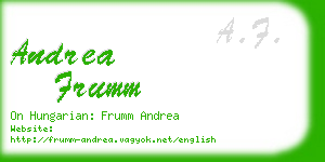 andrea frumm business card